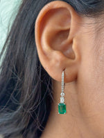 Emerald Diamond Earrings