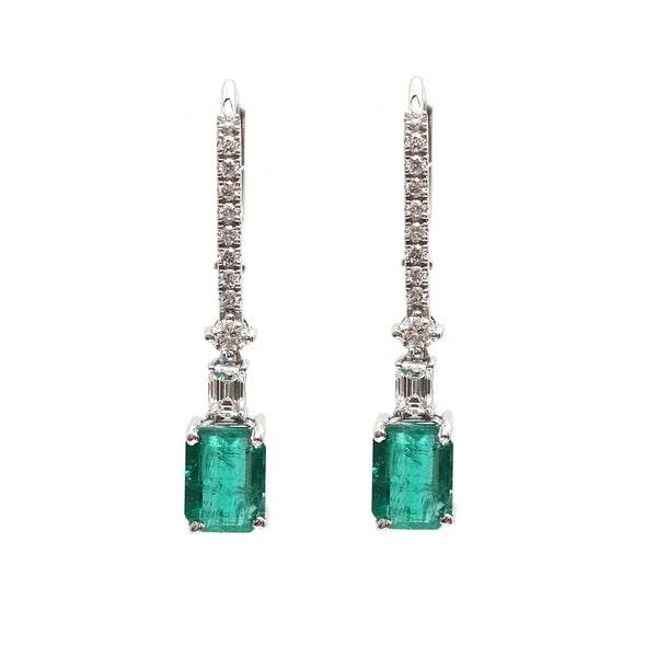 Emerald Diamond Earrings