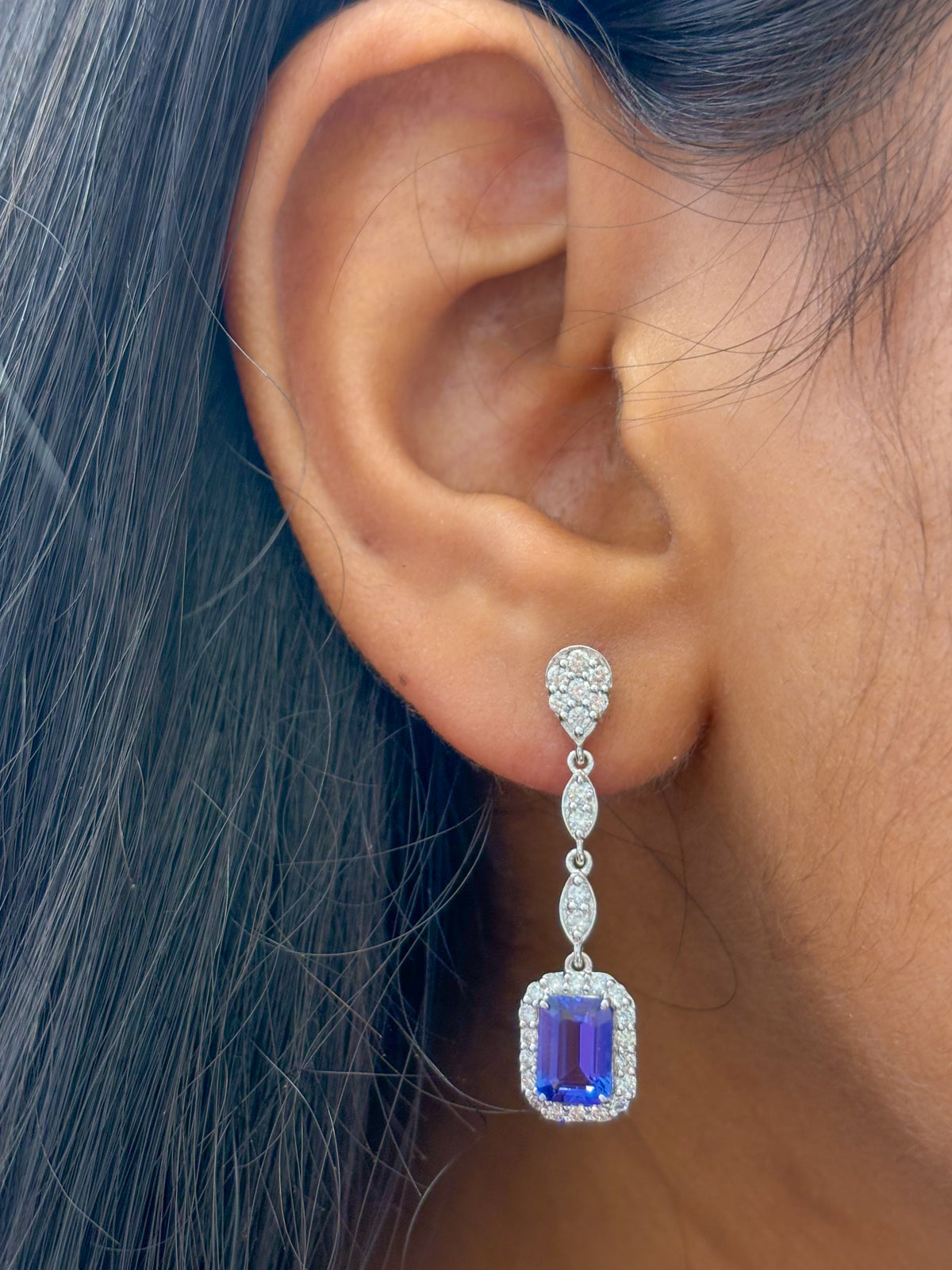 Tanzanite Diamond Earrings