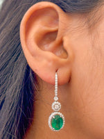 Emerald Diamond Earrings