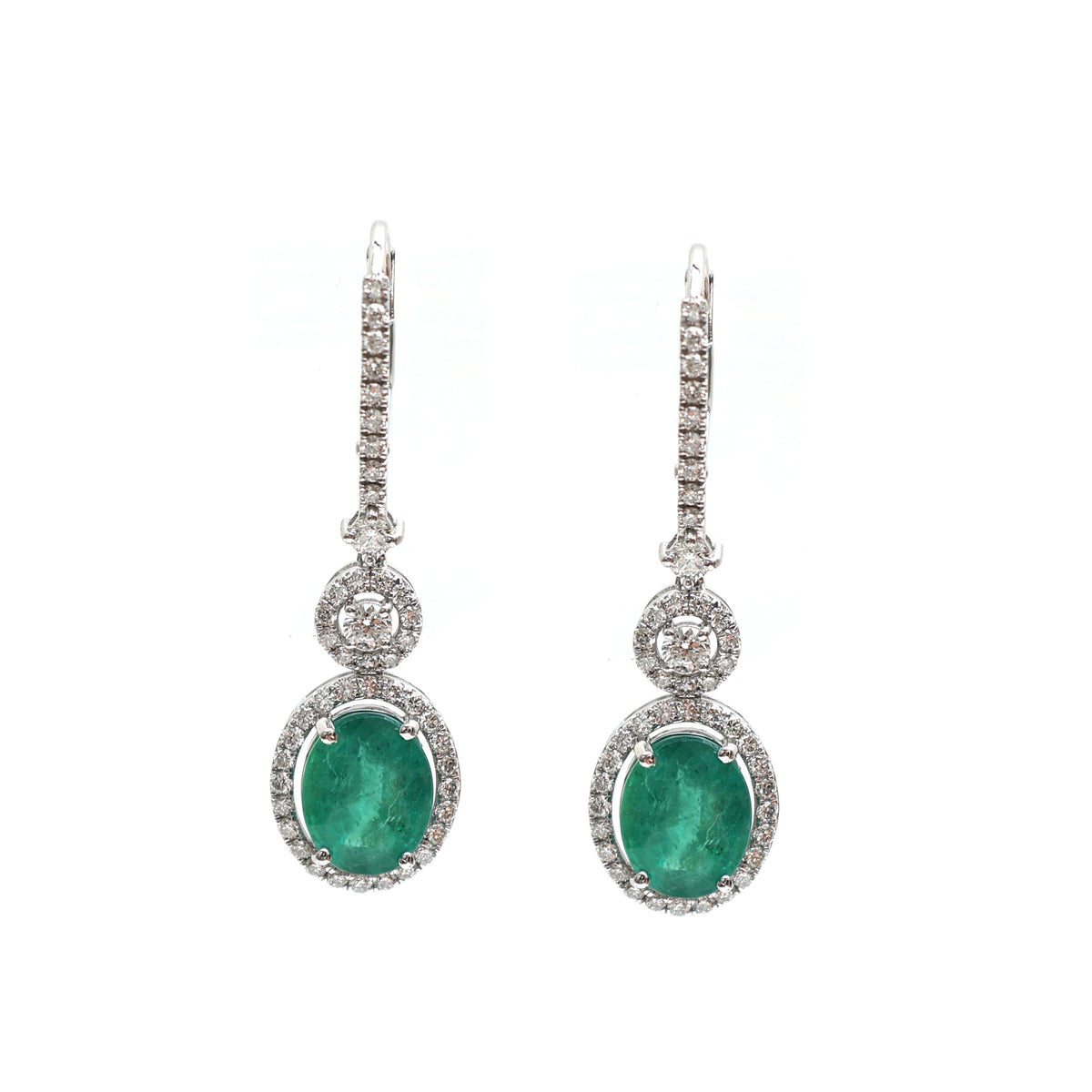 Emerald Diamond Earrings