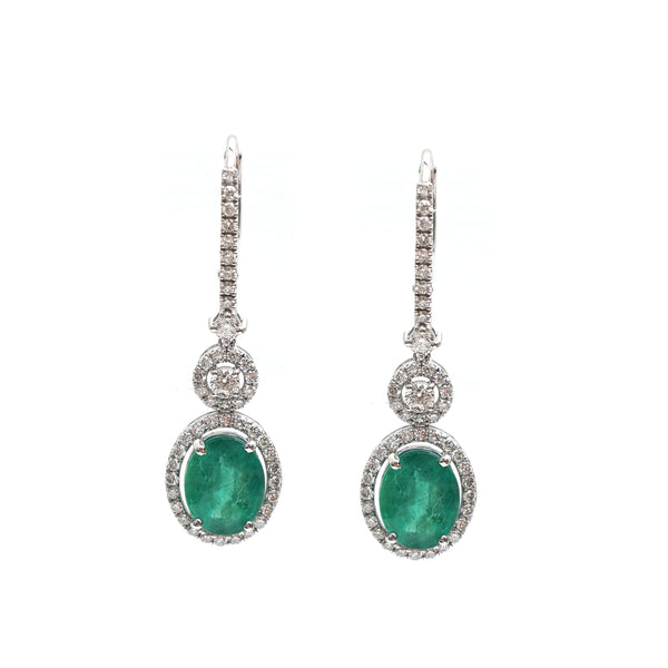 Emerald Diamond Earrings