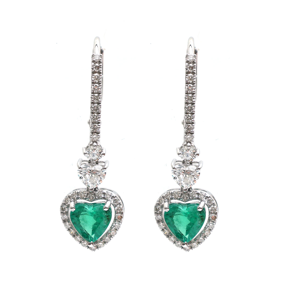 Emerald Diamond Earrings