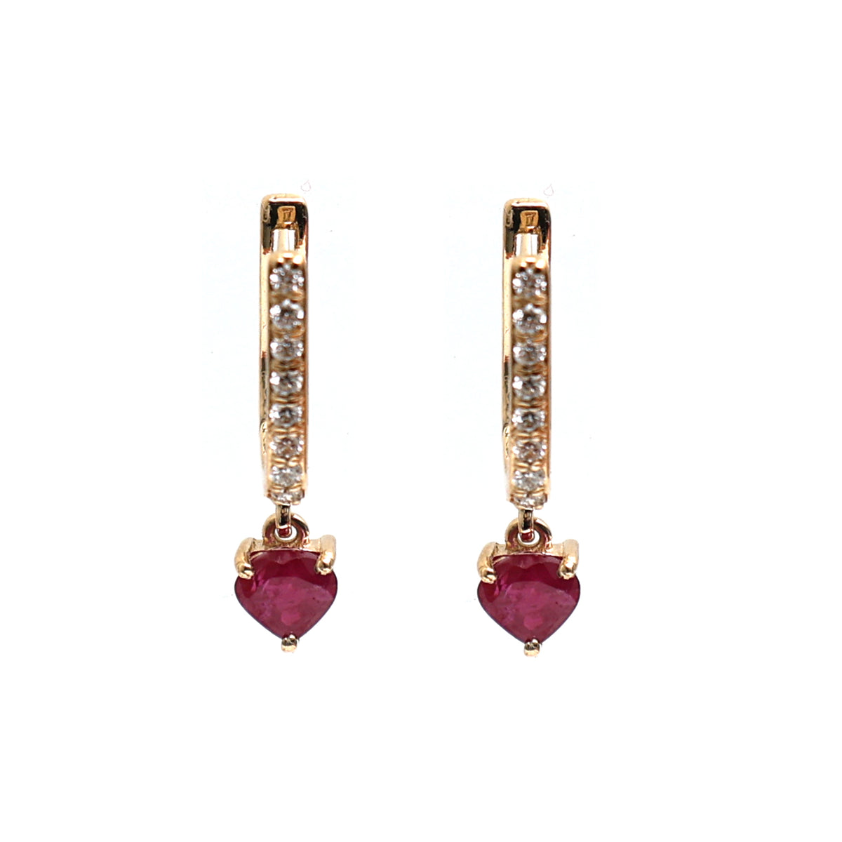 Ruby Diamond Earrings