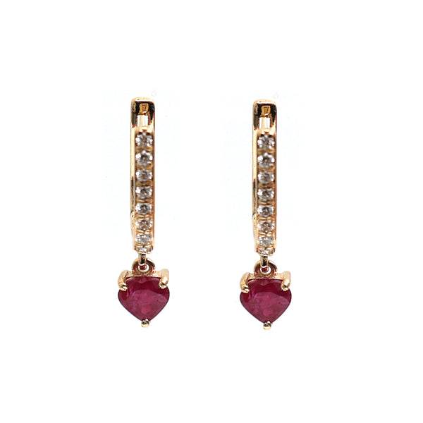 Ruby Diamond Earrings