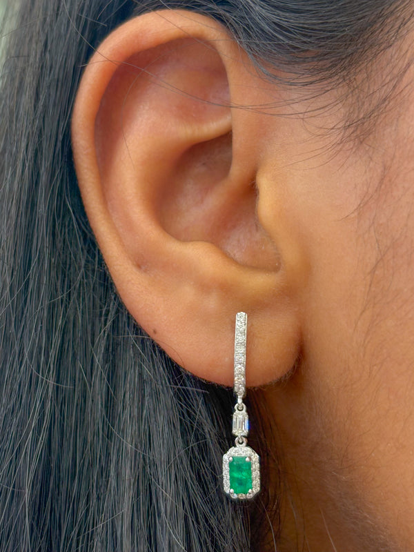 Emerald Diamond Earrings