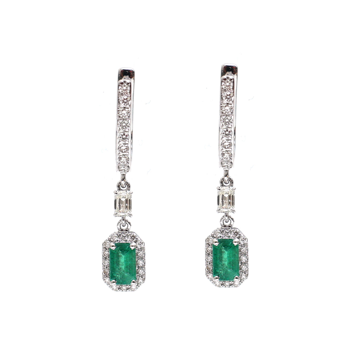 Emerald Diamond Earrings