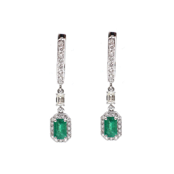 Emerald Diamond Earrings