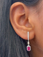 Ruby Diamond Earrings