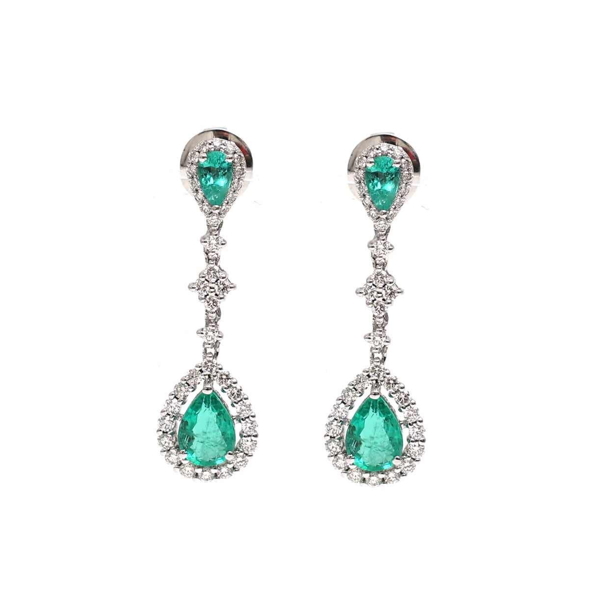 Emerald Diamond Earrings