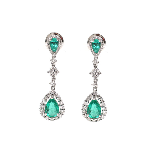 Emerald Diamond Earrings