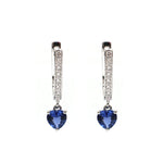 Blue Sapphire Diamond Earrings