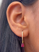 Ruby Diamond Earrings