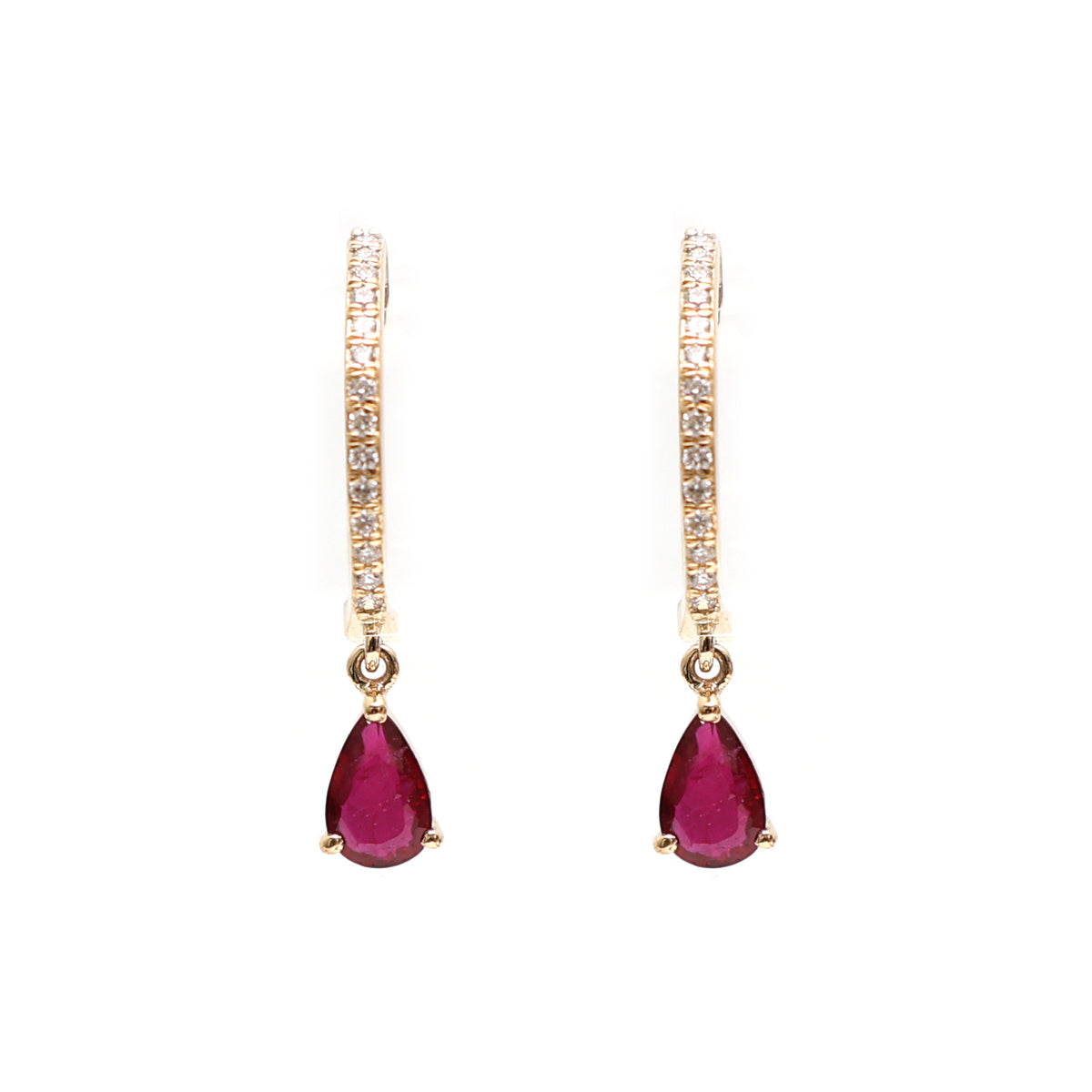 Ruby Diamond Earrings