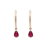 Ruby Diamond Earrings