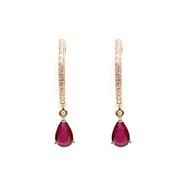 Ruby Diamond Earrings