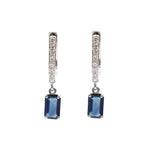 Blue Sapphire Diamond Earrings