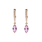 Pink Sapphire Diamond Earrings