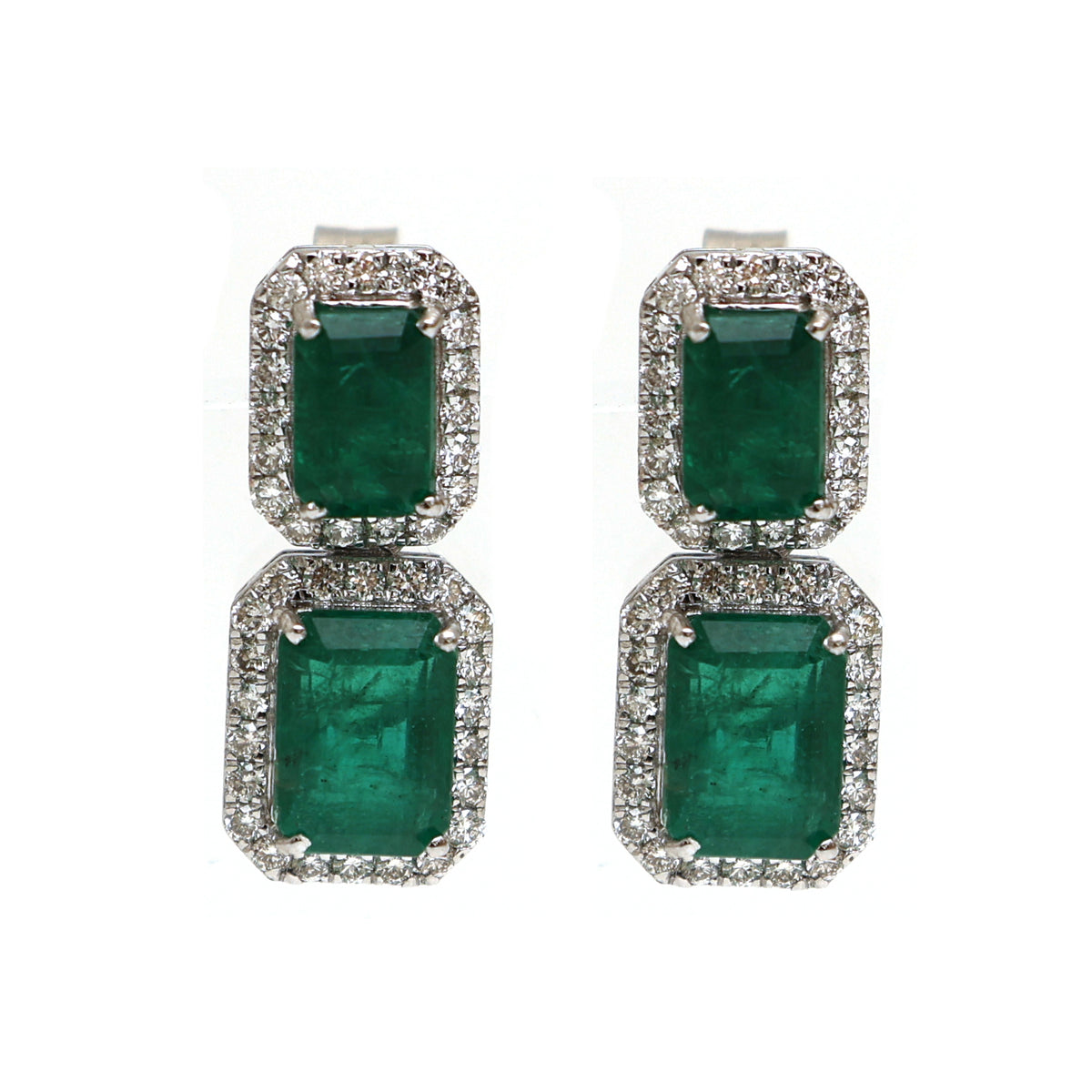Emerald Diamond Earrings