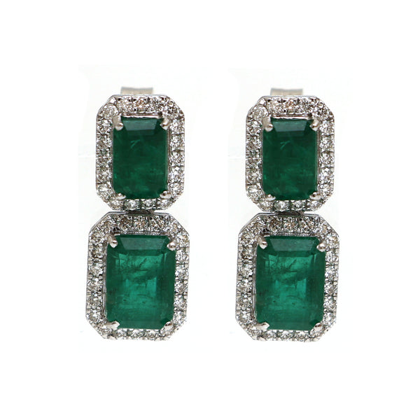 Emerald Diamond Earrings