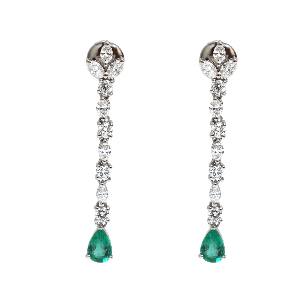 Diamond Emerald Earrings