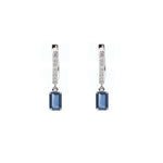 Blue Sapphire Diamond Earrings