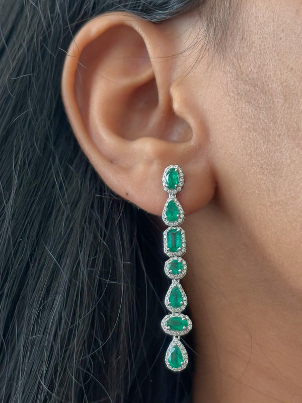 Emerald Diamond Earrings
