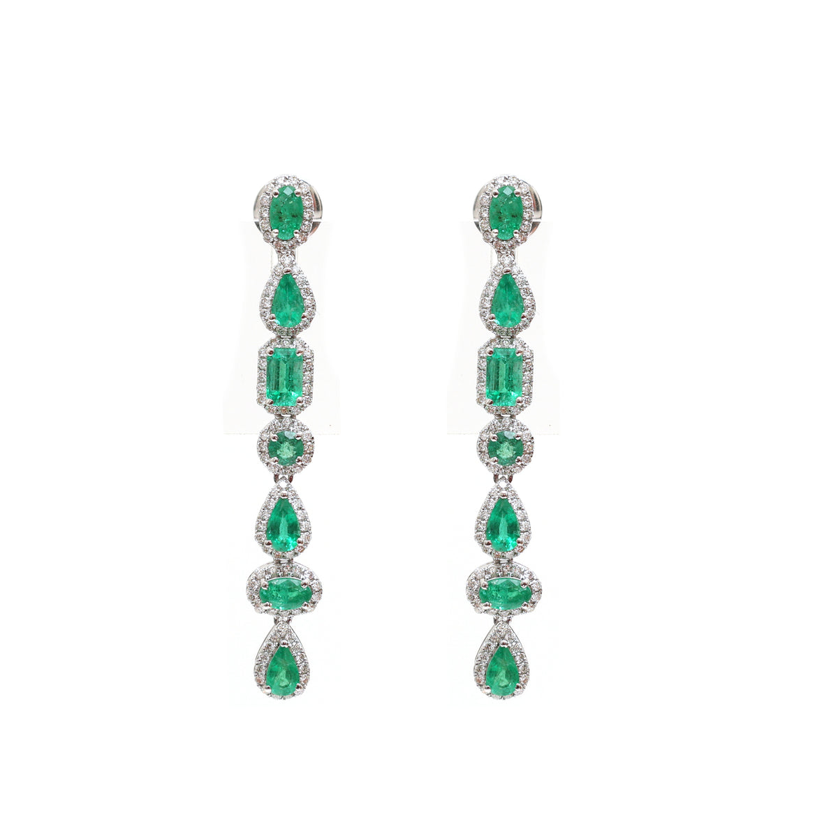 Emerald Diamond Earrings