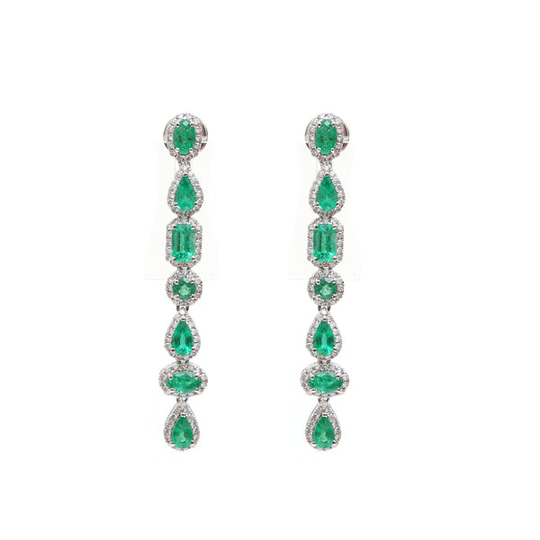 Emerald Diamond Earrings