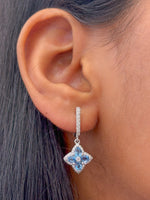 Aquamarine Diamond Earrings