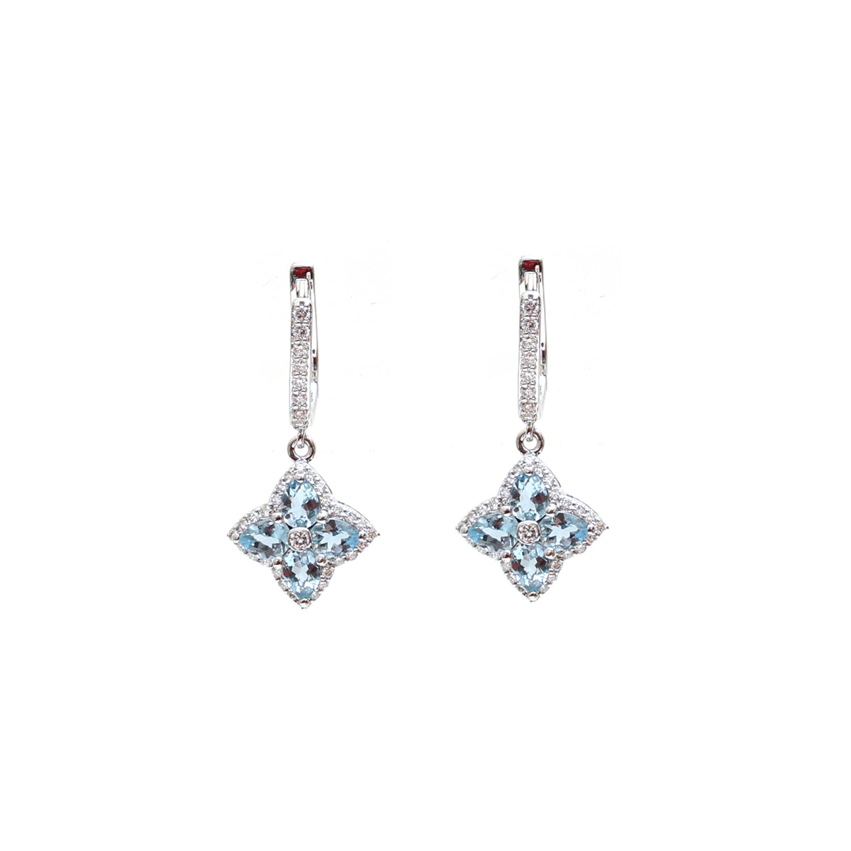 Aquamarine Diamond Earrings