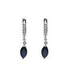 Blue Sapphire Diamond Earrings
