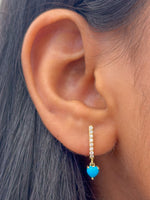 Turquoise Diamond Earrings