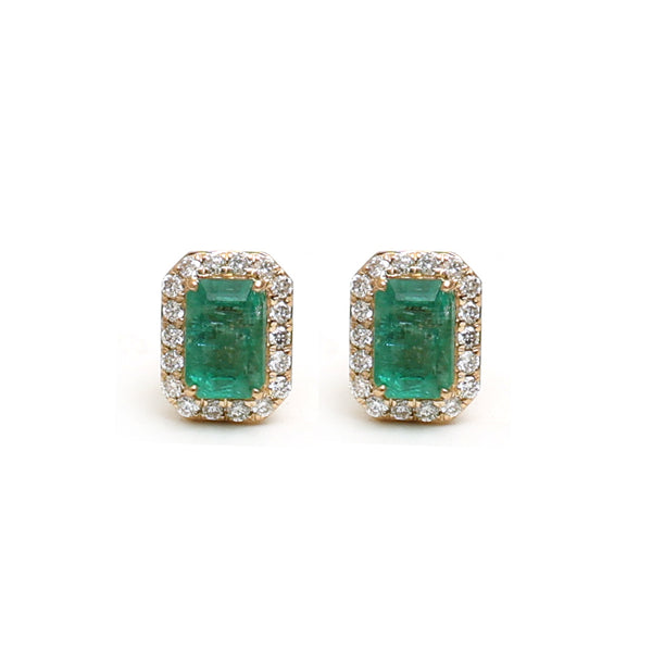 Emerald Diamond Earrings