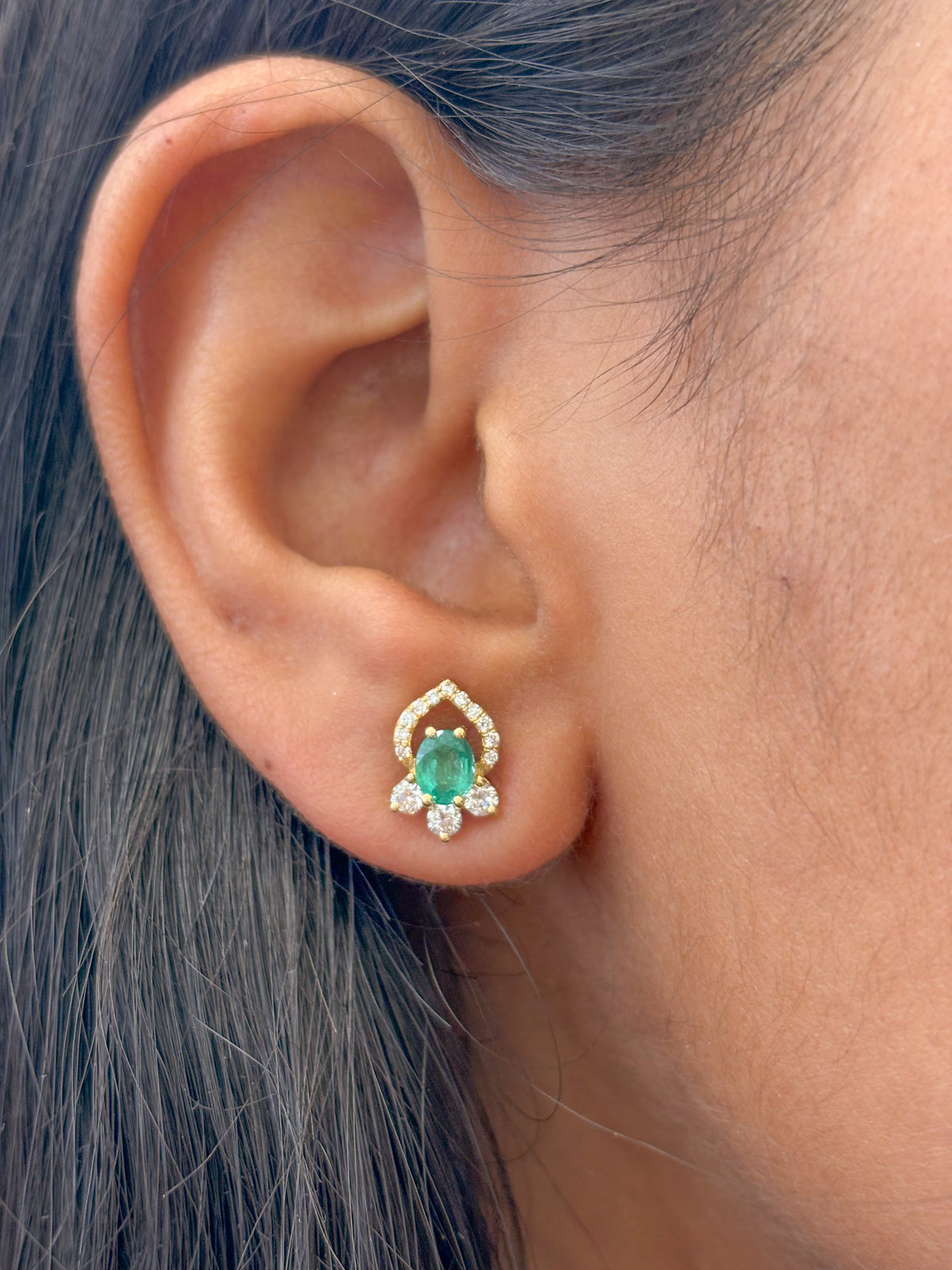 Emerald Diamond Earrings
