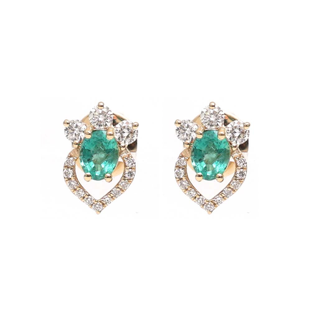 Emerald Diamond Earrings