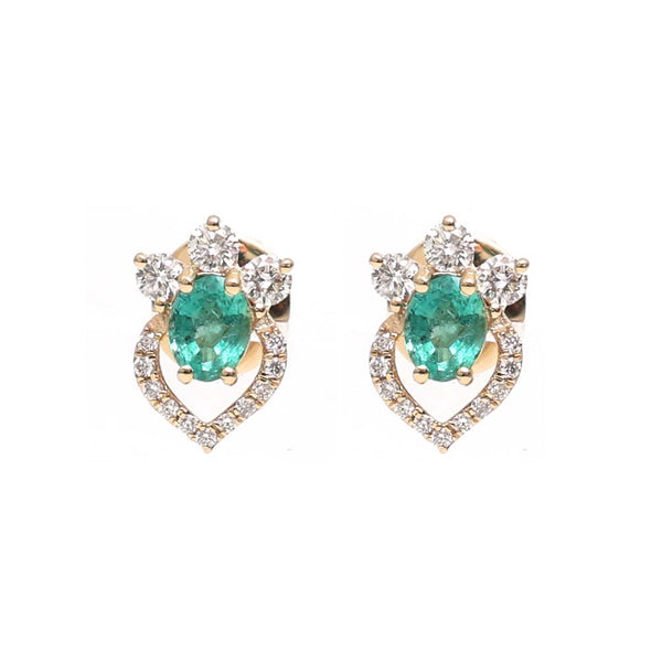 Emerald Diamond Earrings