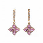 Pink Sapphire Diamond Earring