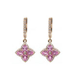 Pink Sapphire Diamond Earring