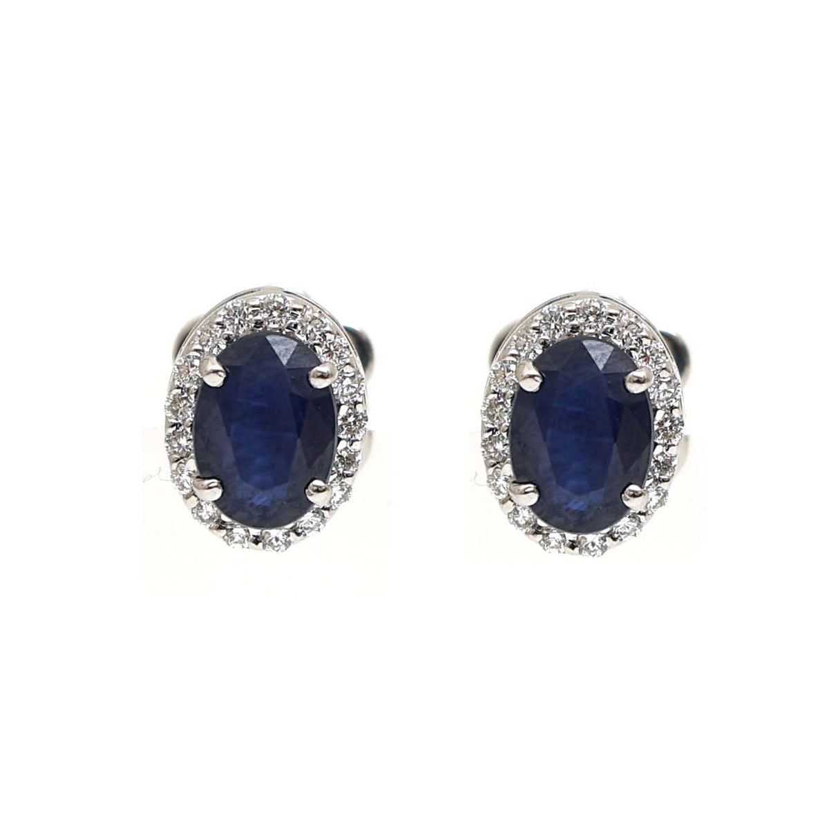 Blue Sapphire Diamond Earrings