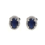 Blue Sapphire Diamond Earrings