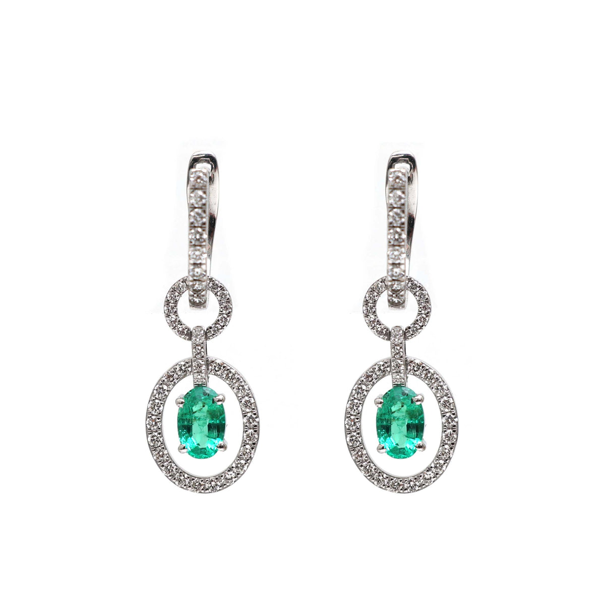 Emerald Diamond Earrings