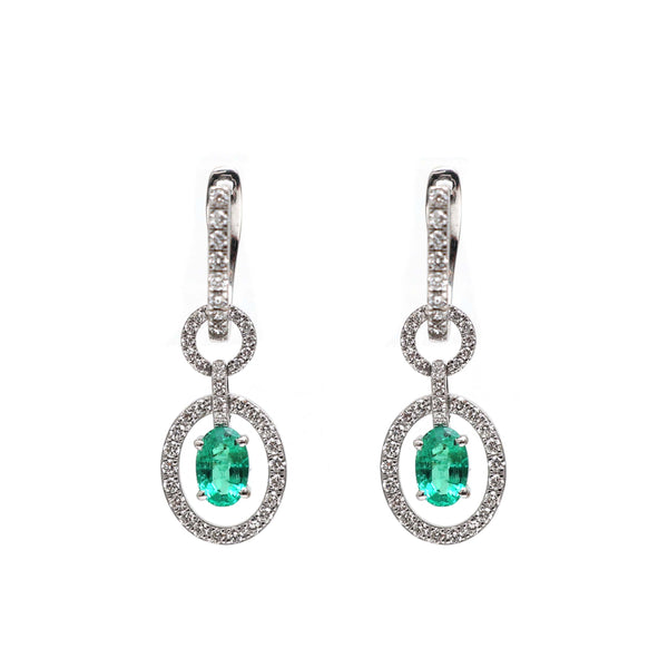 Emerald Diamond Earrings