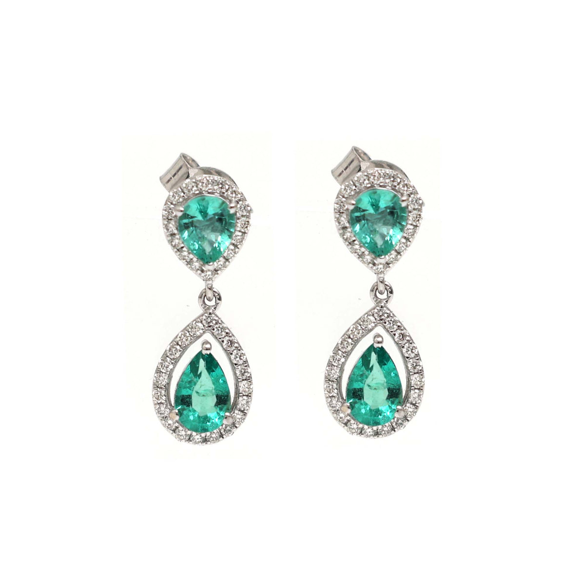 Emerald Diamond Earrings