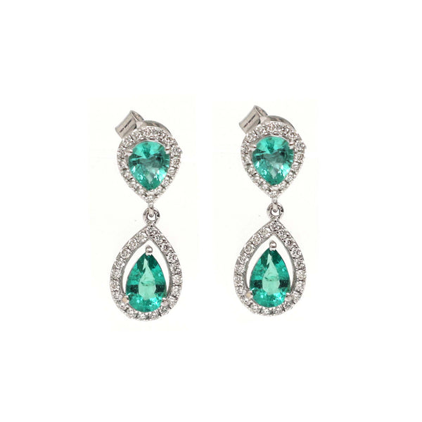 Emerald Diamond Earrings