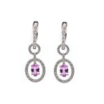 Pink Sapphire Diamond Earrings