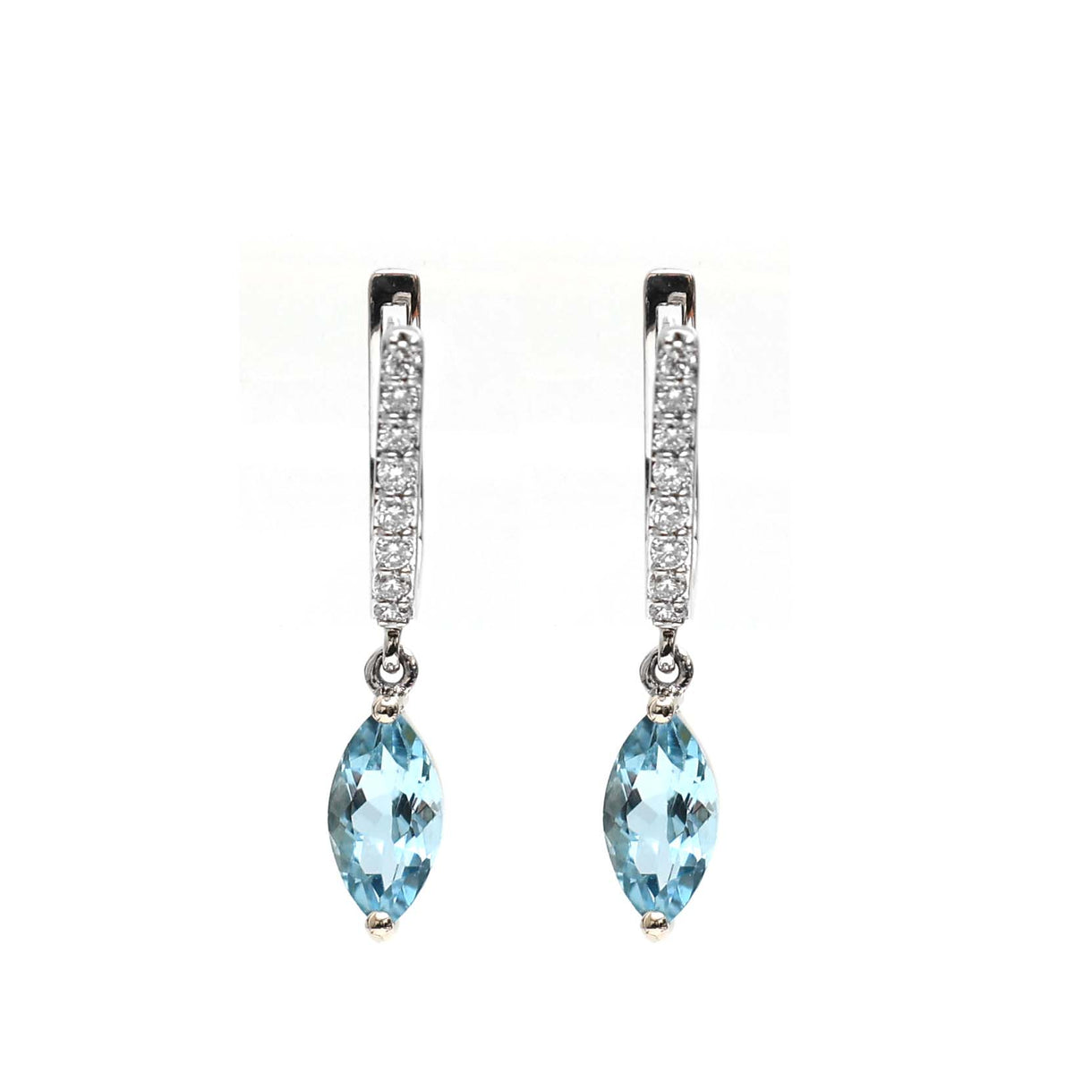 Aquamarine Diamond Earrings