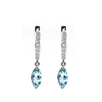 Aquamarine Diamond Earrings