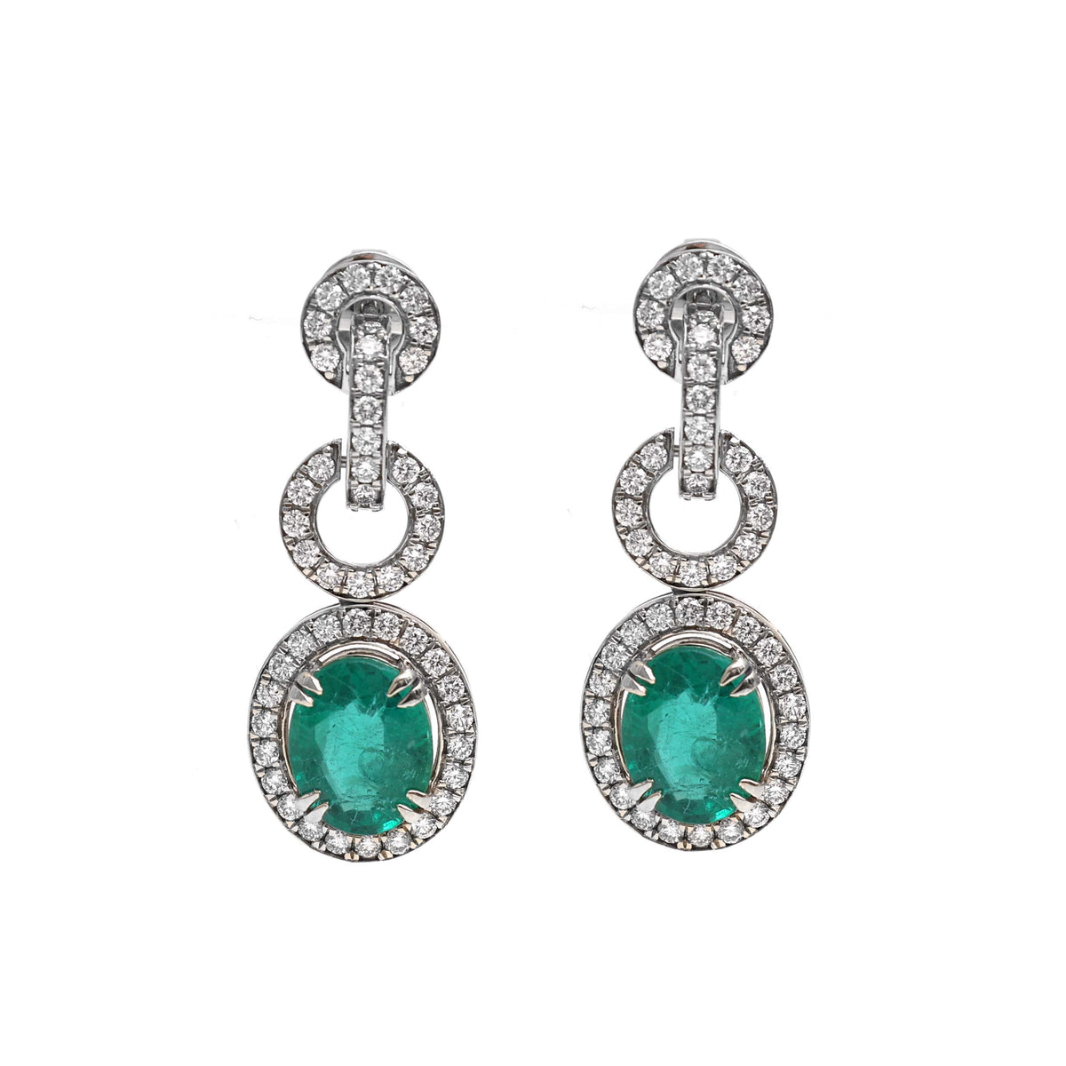 Emerald Diamond Earrings