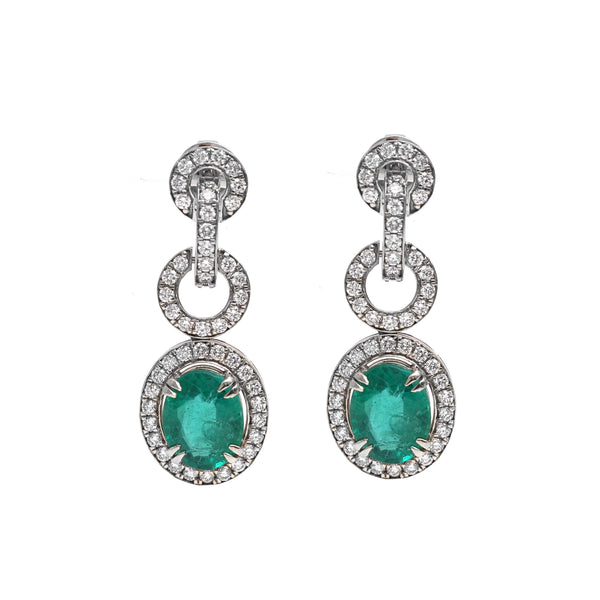 Emerald Diamond Earrings